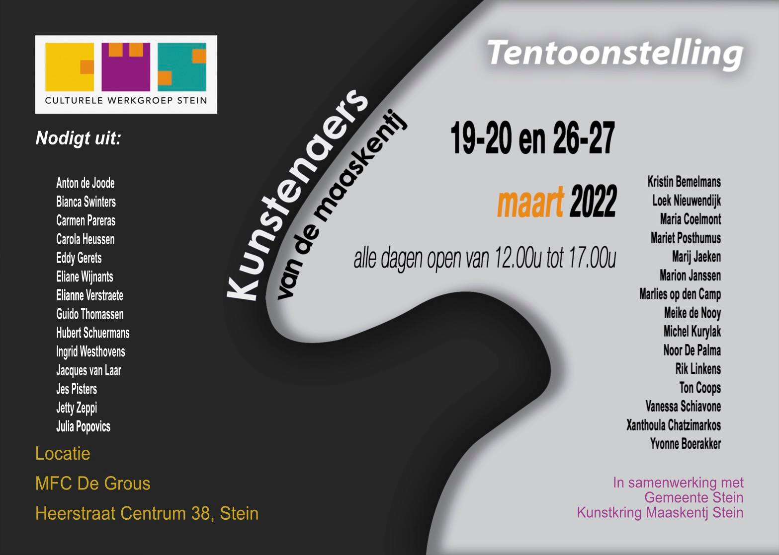 EXPO &quot;Kunstenaers van de Maaskentj&quot; Stein, NL