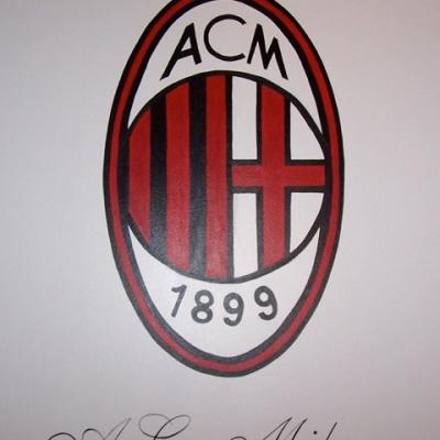 Muurschildering Ac Milan